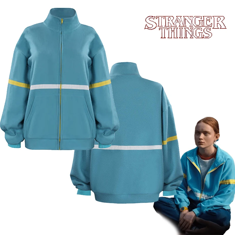 

Max Mayfield Cosplay Stranger Things Season 4 Cosplay Costume Unisex Blue Hoodie Coat Halloween Adult Sweatshirt Jacket
