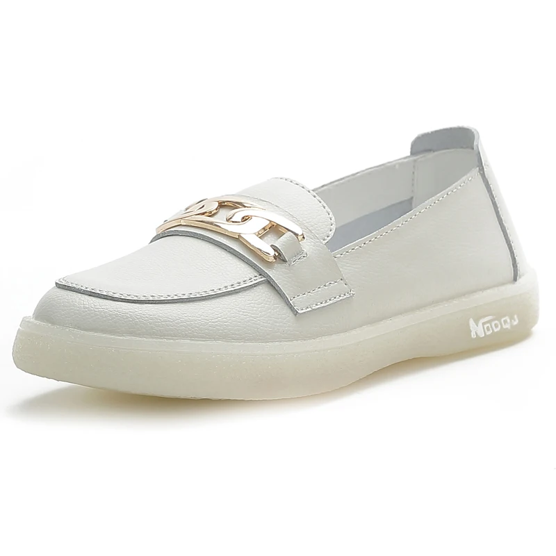 

Fashion School Casual Women's Flat Shoes High Quality Genuine Leather Comfortable Women's Sneakers Walking Slip on Women's Shoes