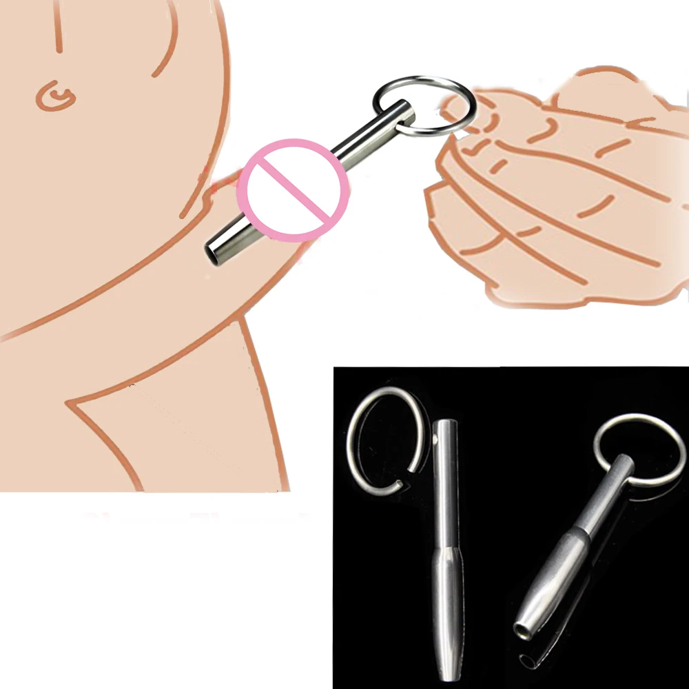 

Male Stainless Steel Urethral Plug Catheter Penis Urinary Stretching Rod Urethra Stimulate Dilator Sounding O Ring Sex Toys Men