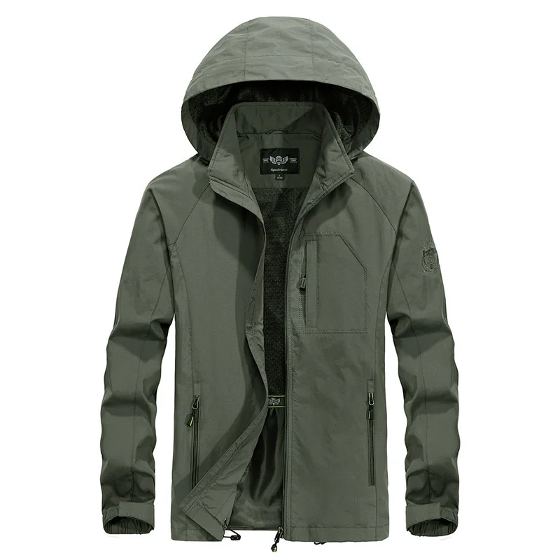 

Men's Windbreaker Jackets Waterproof Military Hooded Water Proof Wind Breaker Casual Coat Male Autumn Outdoor Jackets