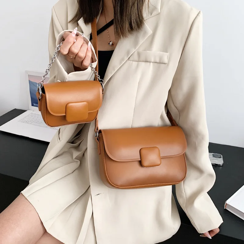 

New Fashion PU Leather Messenger Bag For Women Trend Design Female Shoulder Handbag Fashion All-match Ladies Crossbody Bags
