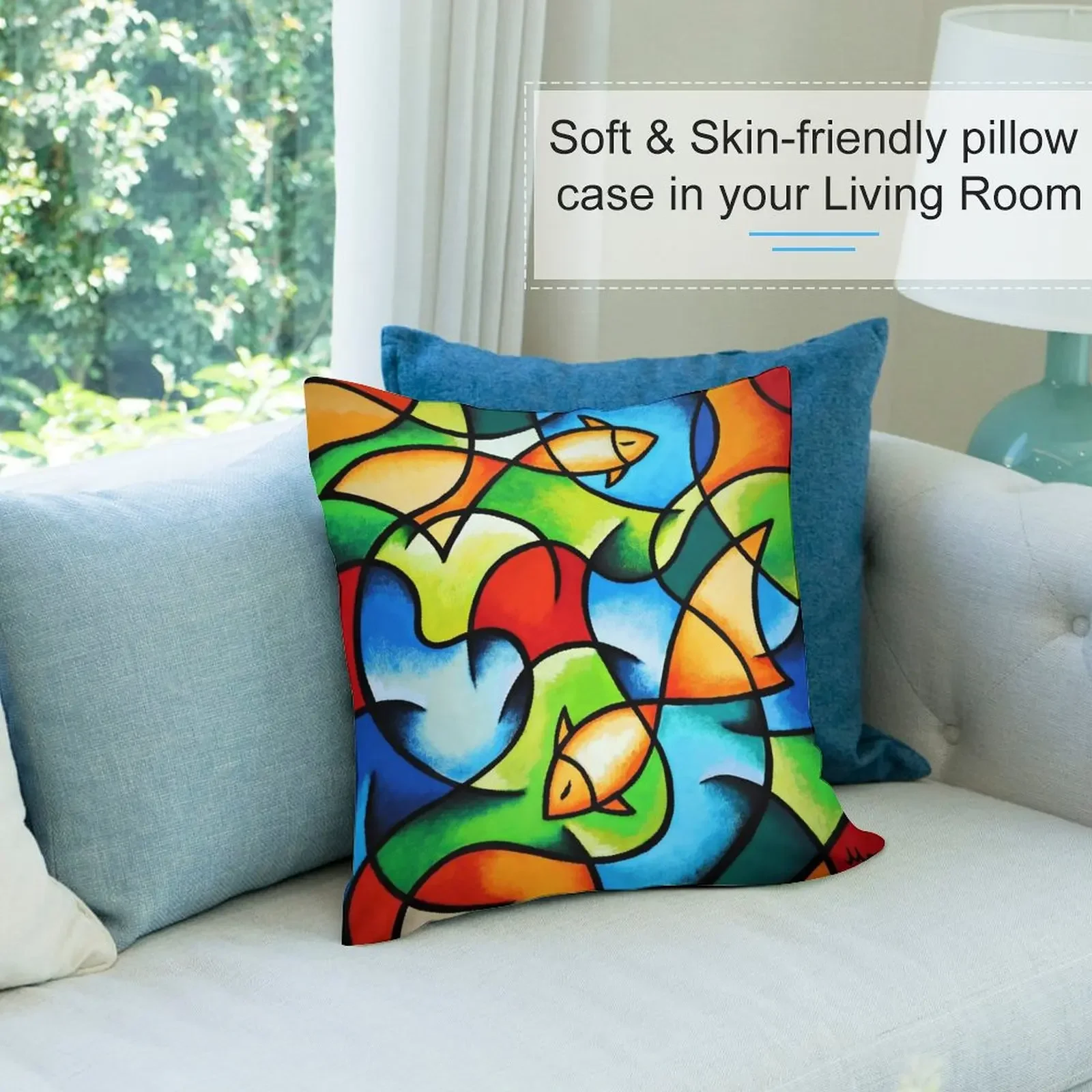 Подушка / Серия Colorful Ocean - Золотая рыбка от Ekaterina Moré More Декор подушки