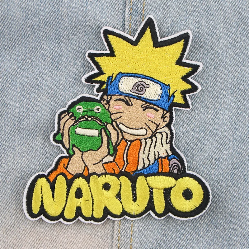 Anime Catoon Naruto  Kakashi Sasuke DIY Sewing Ironing Patches Heat Transfer Stickers on Men boy Clothing Decor Custom Patch