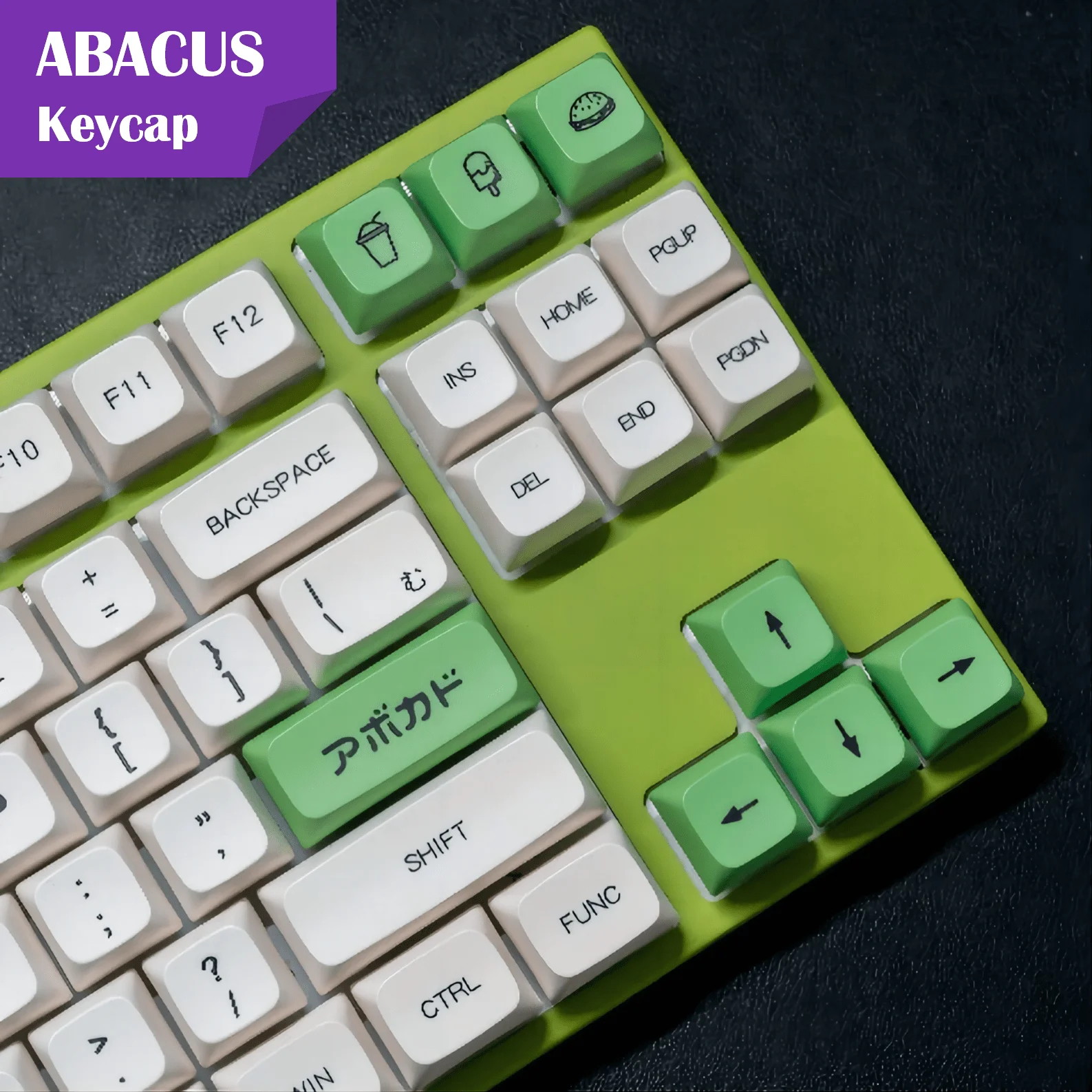 

ABACUS XDA Keycaps PBT 135 Keys Dye-Sublimation Avocado Style Keycap Set for DIY Custom Mechanical Gaming Keyboard Keycaps Kit