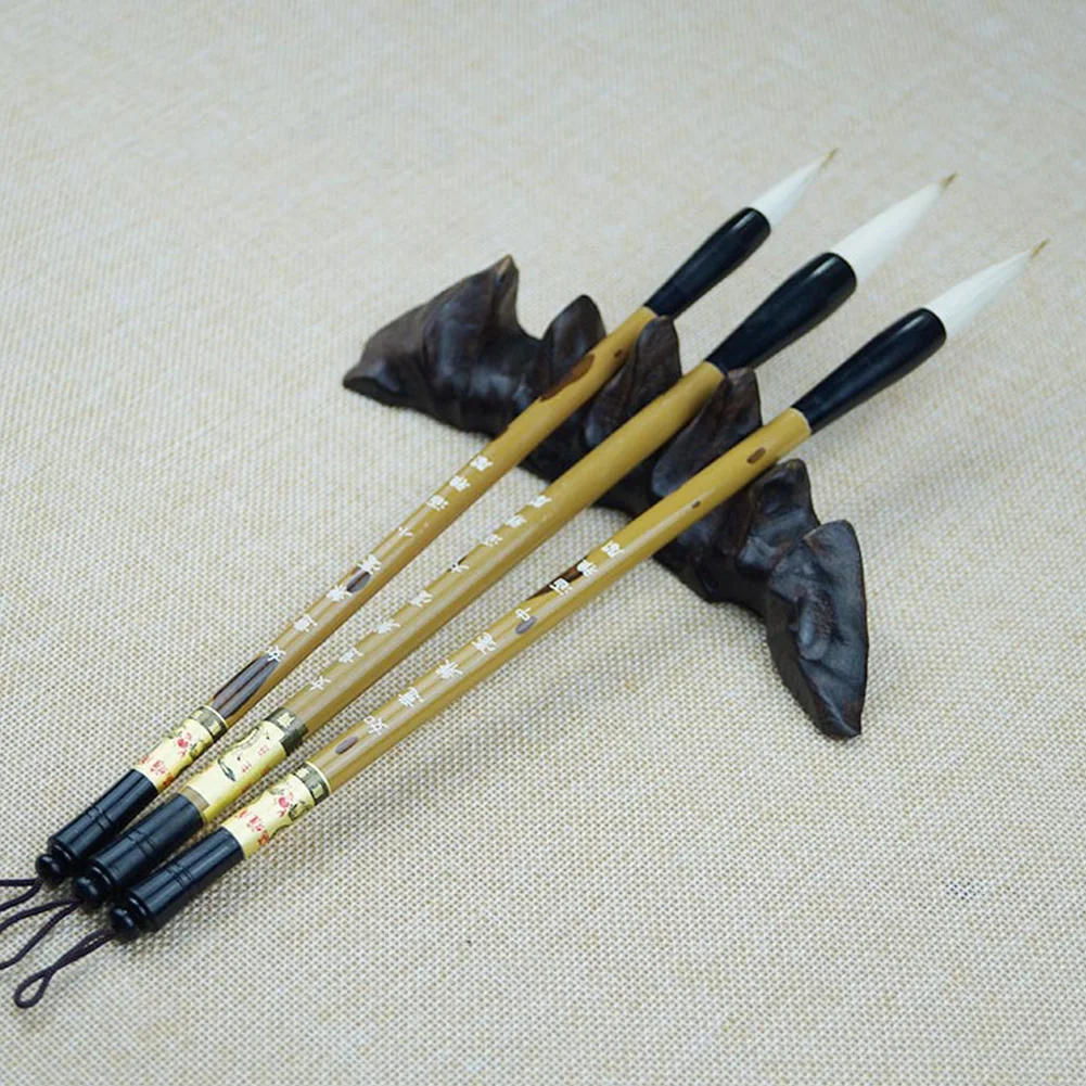 

3pcs/pack Brush Pen Hobby Chinese Calligraphy Artist Writing Drawing Supplies Weasel Hair Painting Student Office Stationary