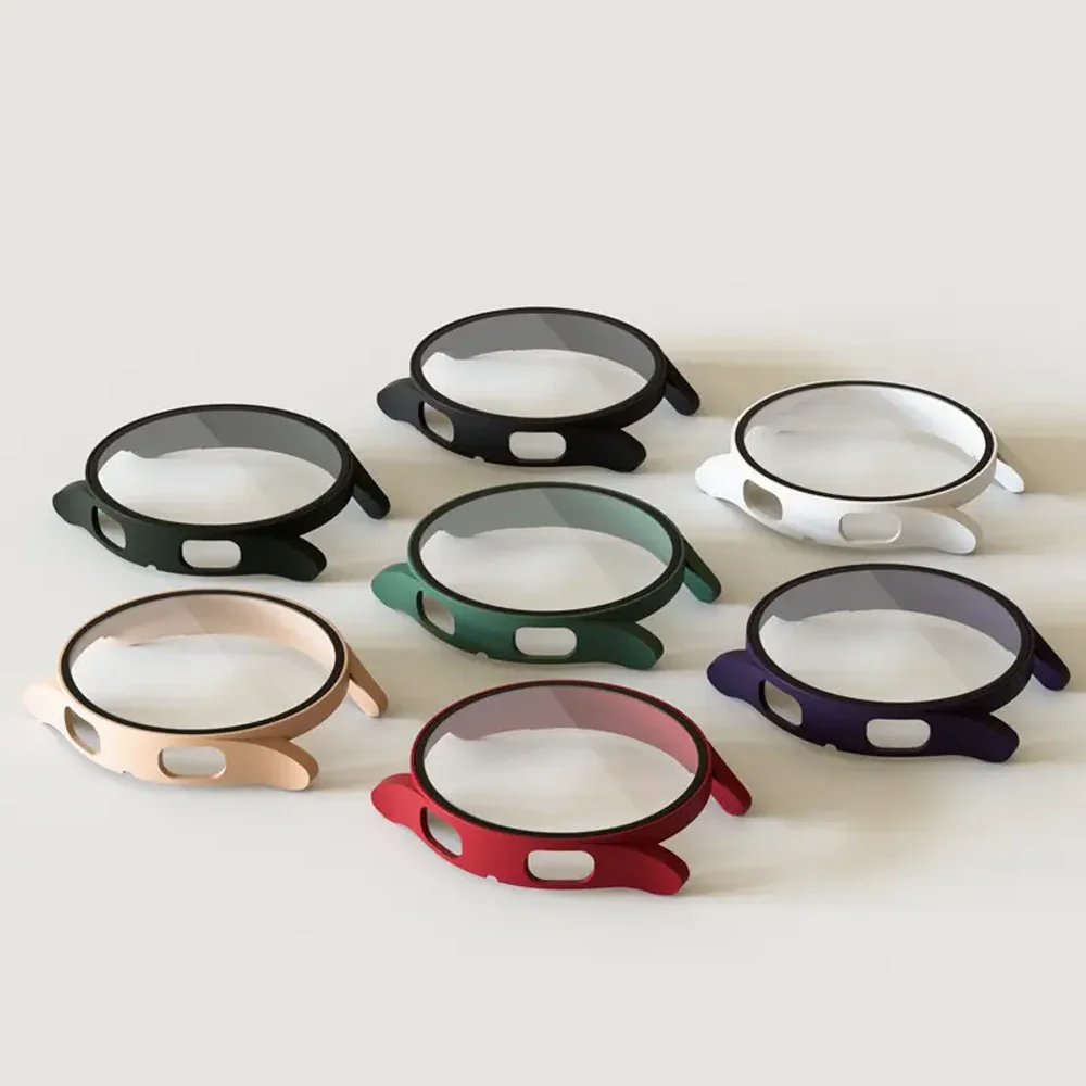 

Case+Glass for Galaxy Watch 6 40mm 44mm Accessories screen protector PC Shell Frame Bumper for Samsung Galaxy Watch 4 5 Cover