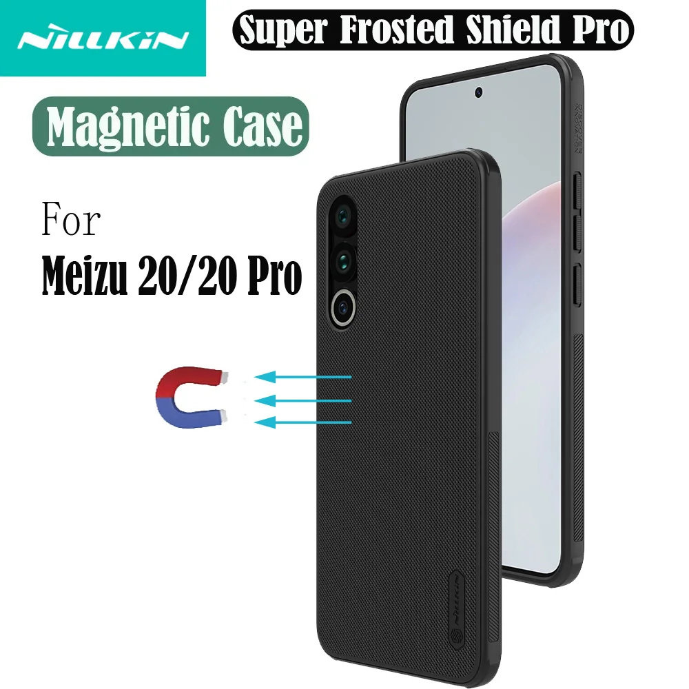 

For MagSafe For Meizu 20 Pro Case Nillkin Frosted Shield Pro TPU Frame Magnetic Case Wireless Charge Cover For Meizu 20 Meizu20