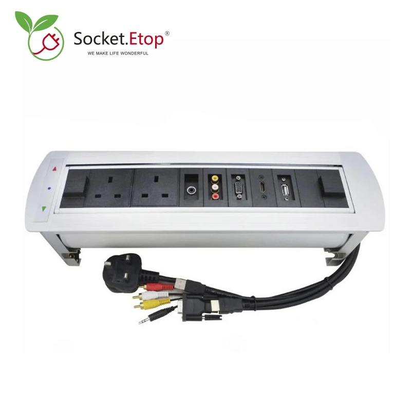 

Multifunction Smart Touch Key Power Strip Electric Flipping Outlet Socket UK Plugs Rotation 180 degree Outlet For Home Office