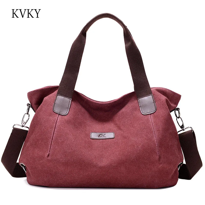 

KVKY Brand 2022 New Style Women Bag Canvas Handbags Tote Messenger Bags Casual Shoulder Bags Designer Handbags Bolsa Feminina