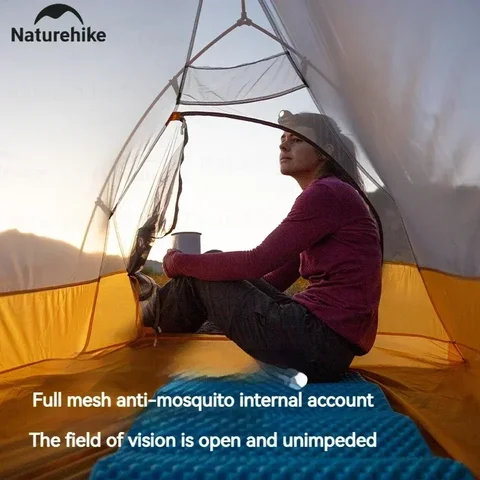Naturehike Cloud Up 2 Кемпинговая палатка для 1-2 человек, 980 г, нейлон, 10D, силиконовая, водонепроницаемая, портативная, походная, с рюкзаком, сверхлегкая