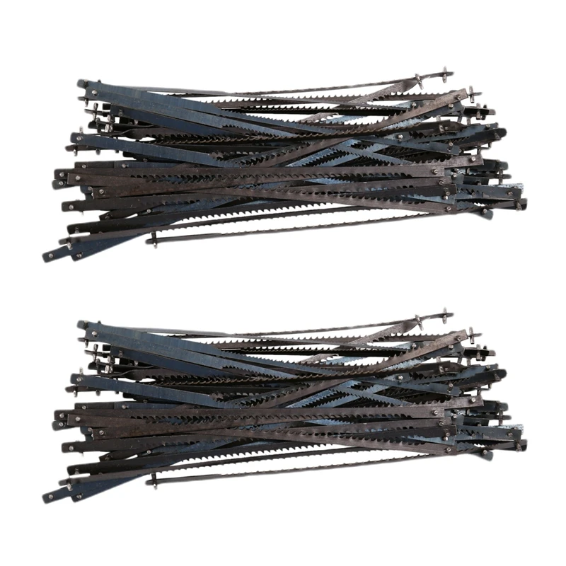 

96Pcs 4 Inch 105Mm Pinned Scroll Saw Blades Wood Cutting Blade For Dremel Moto Saw