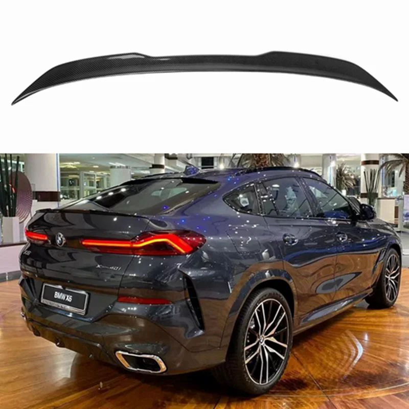 

FOR BMW Real Carbon Fiber Forged carbon Car Rear Wing Trunk Lip Spoilers G06 X6 X6M 2019 2020 2021 2022 PRO style