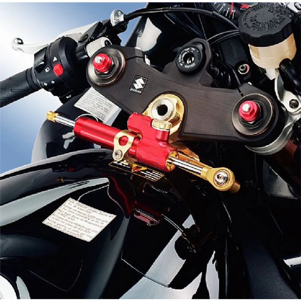 Фото Алюминиевый рулевой демпфер мотоцикла с ЧПУ для Suzuki GSXR600 750 K4 2001-2005, кронштейн стабилизатора, монтажный комплект, держатель №1