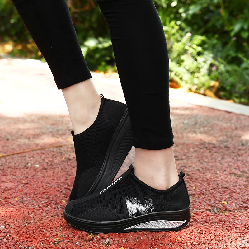 Women Shake Shoes Mesh Breathable Chunky Sneakers Casual Loafers Walking Sneaker Athletic Sports Shoe