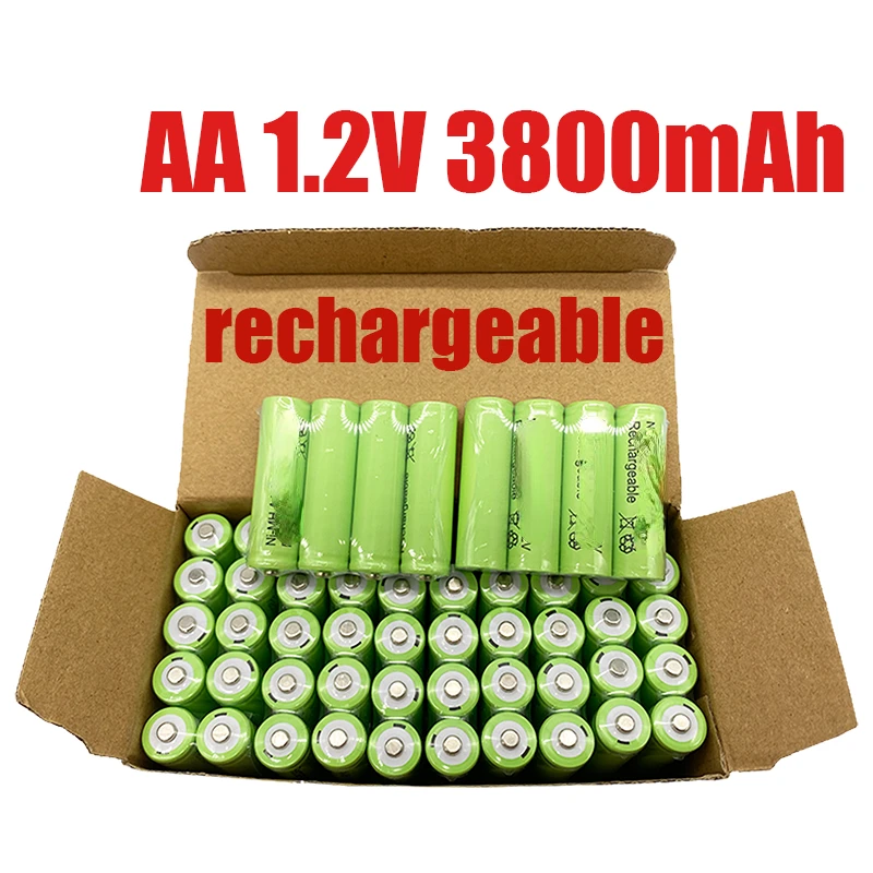 

Аккумулятор AA, 100% оригинал, 1,2 в, батарея AA, 3800 мА/ч, Ni MH аккумулятор, используется для светодиодный, MP3 лампа, микрофон, игрушка ca