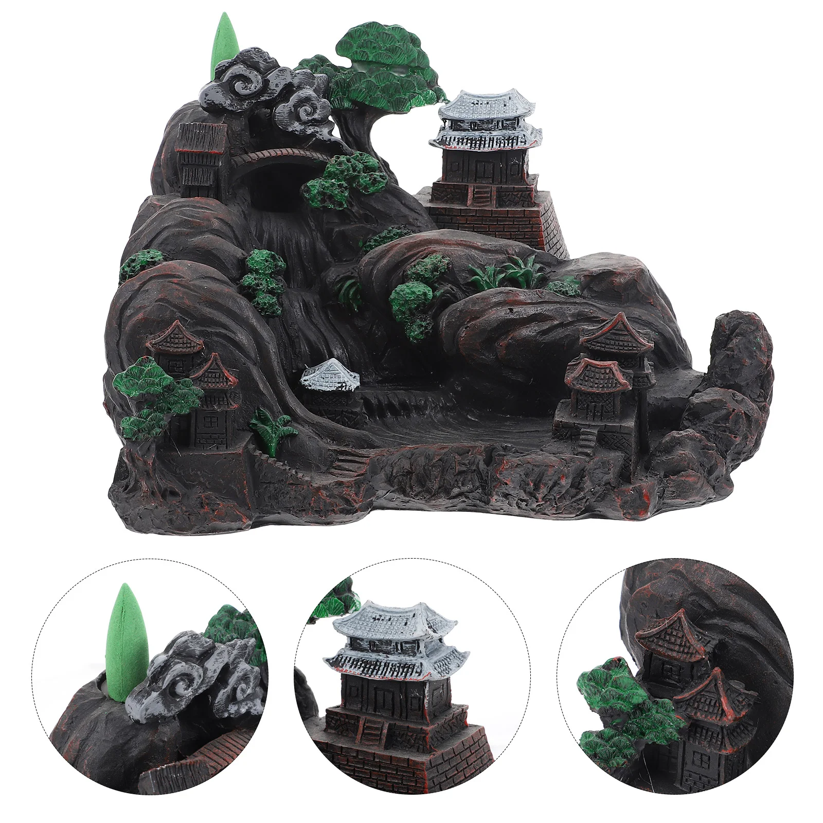 

Resin Delicate Aroma Stove Creative Back-flow Censer Home Desktop Decor
