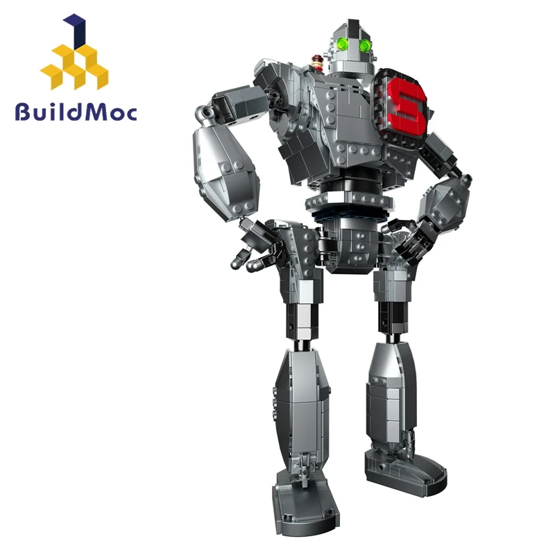 Buildmoc железные фигурки металлический гигантский робот MOC модель строительные