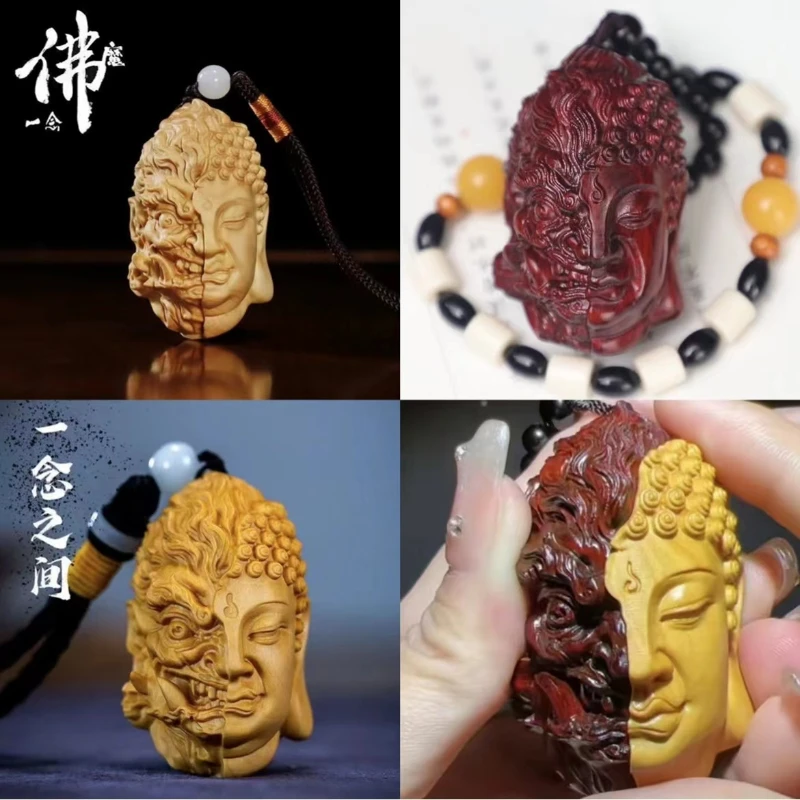 

Wood carving Buddha magic between the hand piece of small leaf rosewood pendant boxwood cliff cypress men play piece splicing