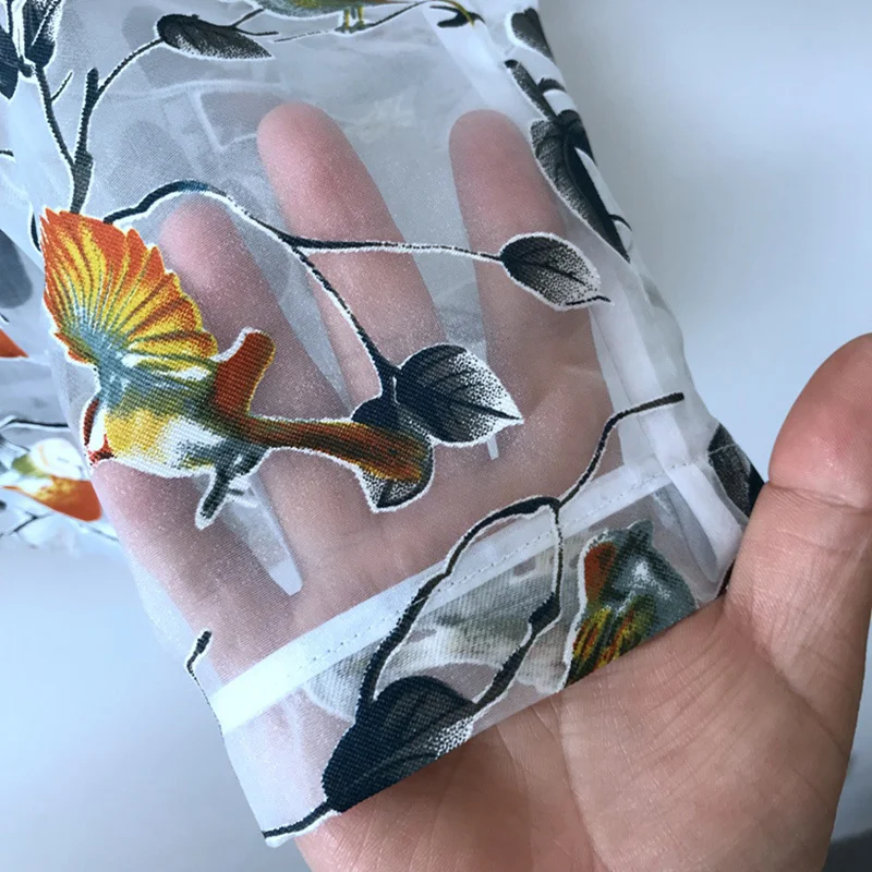 Прозрачная нишевая рубашка PFHQ из органзы оригинальные мужские рубашки с длинным