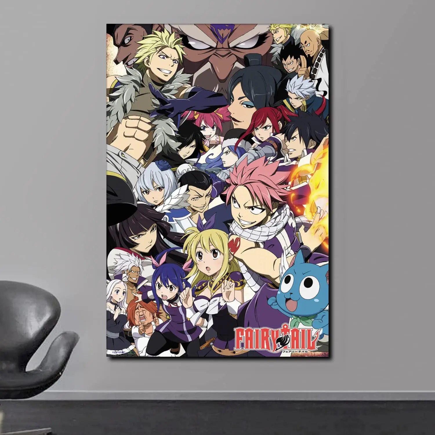 Японская манга индивидуальный аниме Fairy_Tail постер HD Печать на холсте