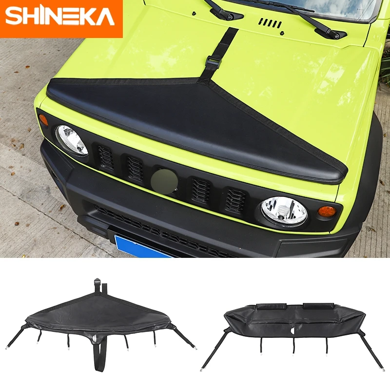 

SHINEKA Car Covers For Suzuki Jimny 2019 2020 Accessories Canvas Car Hood Covers Protector Bra For Suzuki Jimny 2019+