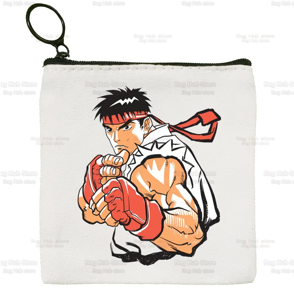 Street Fighter No Parking Violators Will Be Destroyed Women's Bag Pure White Bag Handmade Cloth Bag Coin Purse Bag Handbag