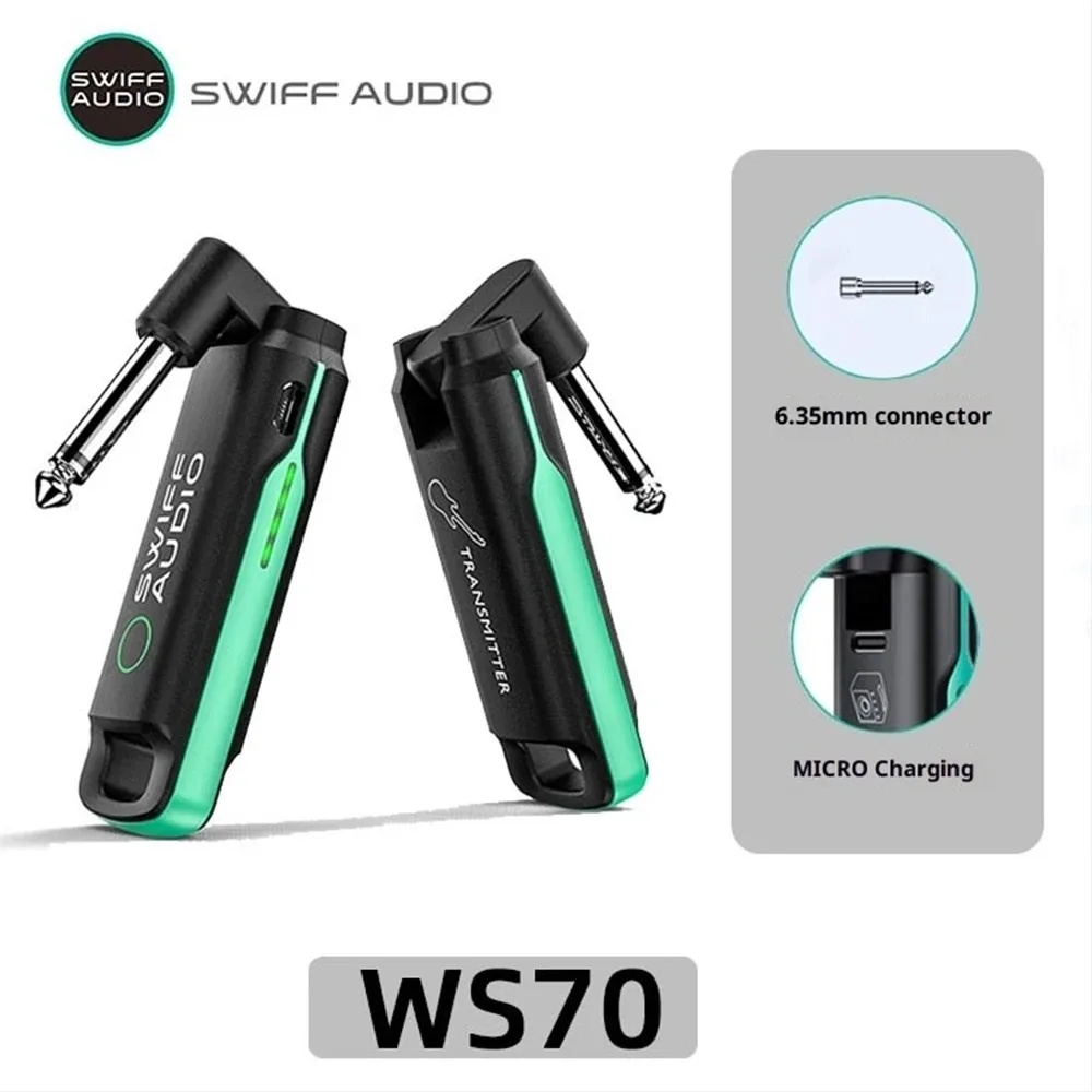 Фото Беспроводная гитарная система SWIFF AUDIO WS-70 Plus: передатчик и приемник для цифровой передачи звука для электрогитары, бас-гитары, скрипки №4