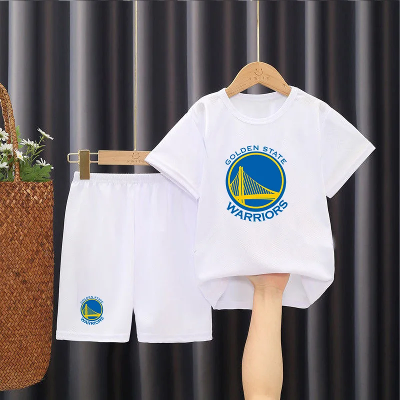 

Basketball Uniforms Children's T-shirt Suit Short Sleeve Shorts 2 Piece Set Summer Kids Sportswear Casual quick dry Boys Girls