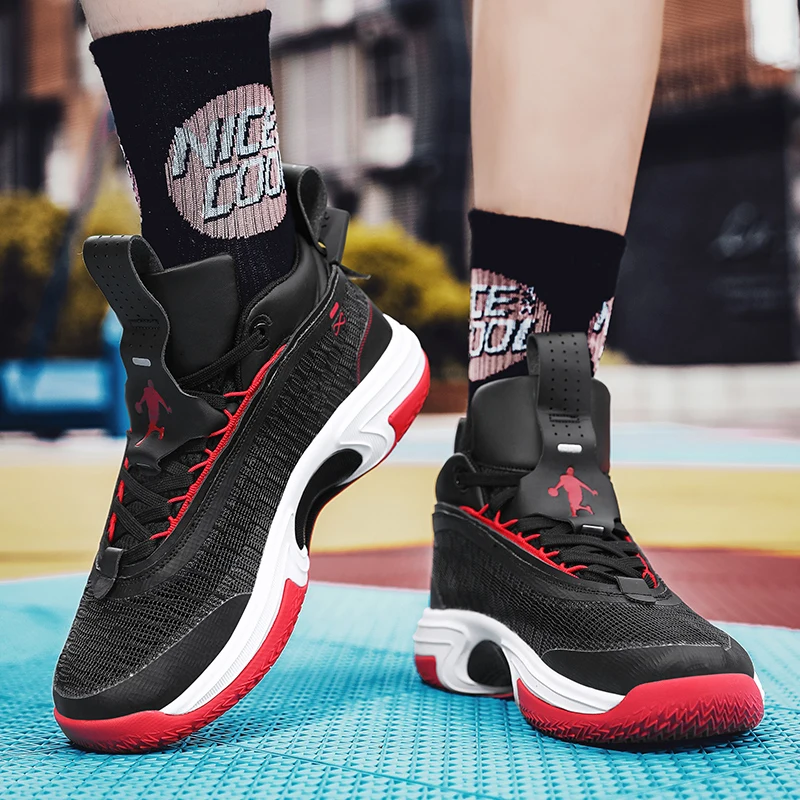 Баскетбольные ботинки Боевая мужская обувь зимняя износостойкая амортизирующая