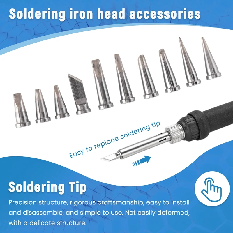 Набор наконечников для паяльной станции Weller WSD81 WD1000 WSP80 WP80 LT 10 шт.