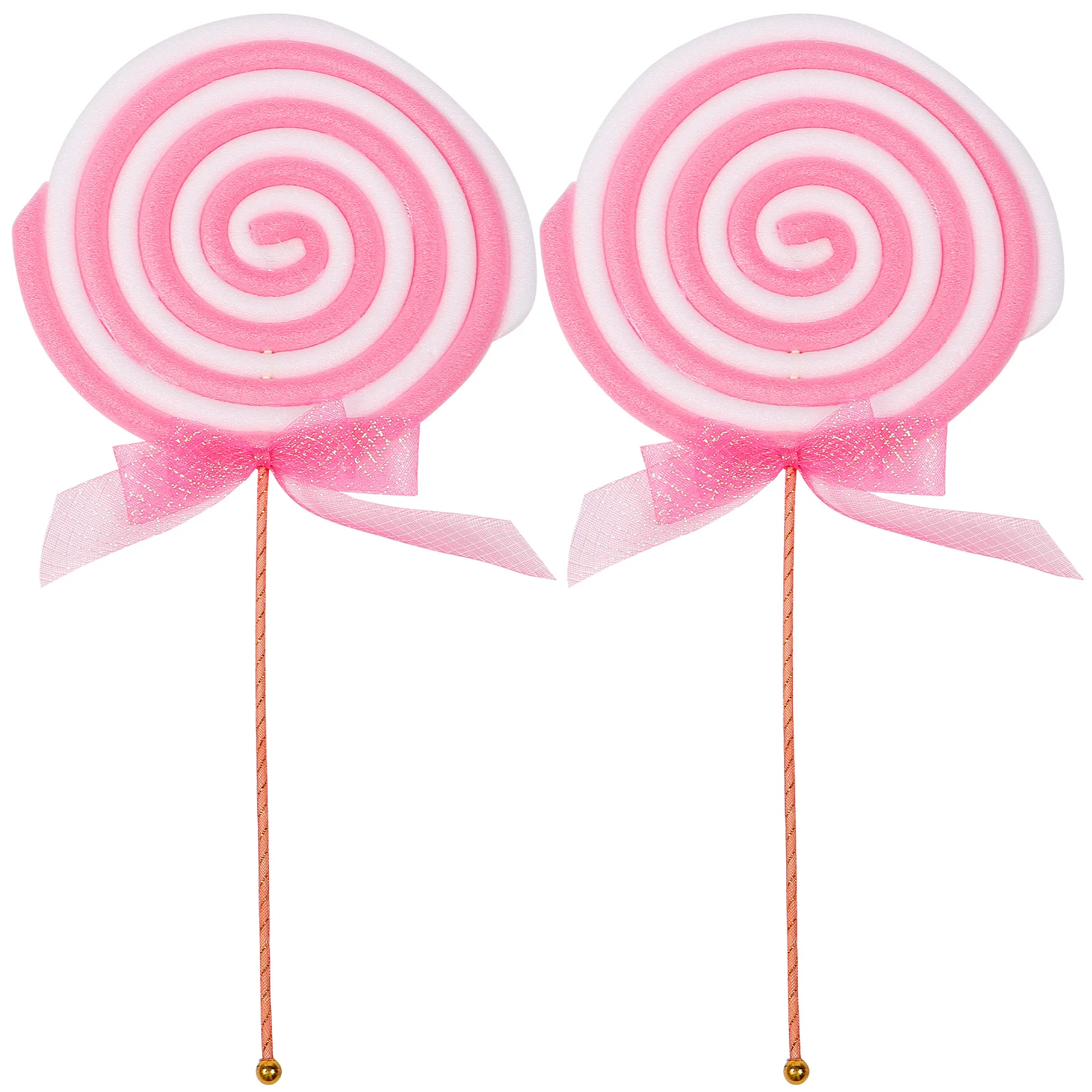 

2 Pcs Lollipop Photo Party Prop Book Vase Flowers Decorative Model Foam Simulated