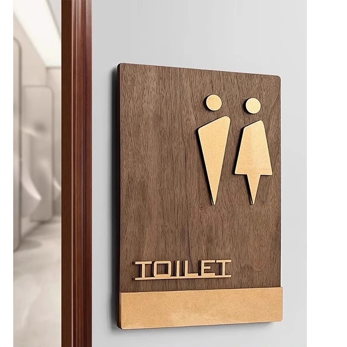 

Деревянный винтажный знак для ванной комнаты