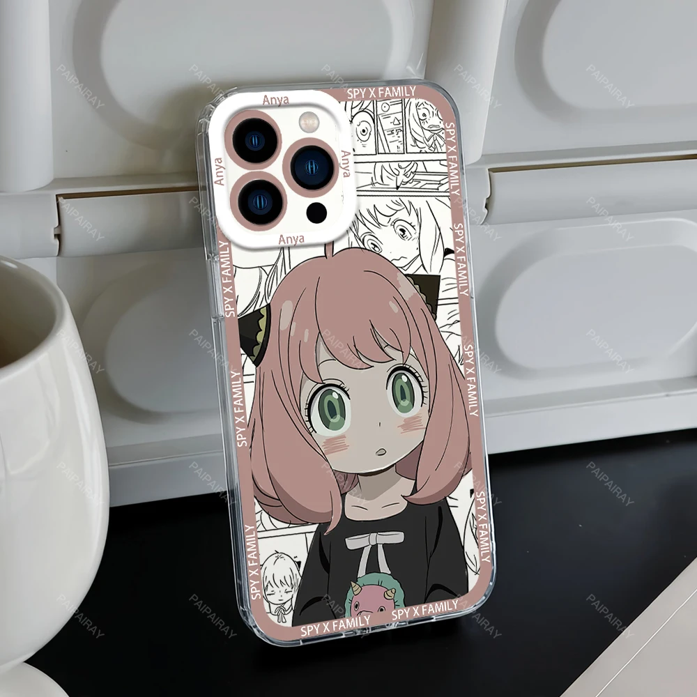 S-SPY X F-FAMILY Anya Hot Cute Kawaii для Xiaomi Redmi K60 Poco Note 14 13 C12 Pro Plus Ultra Cover Прозрачный корпус безеля