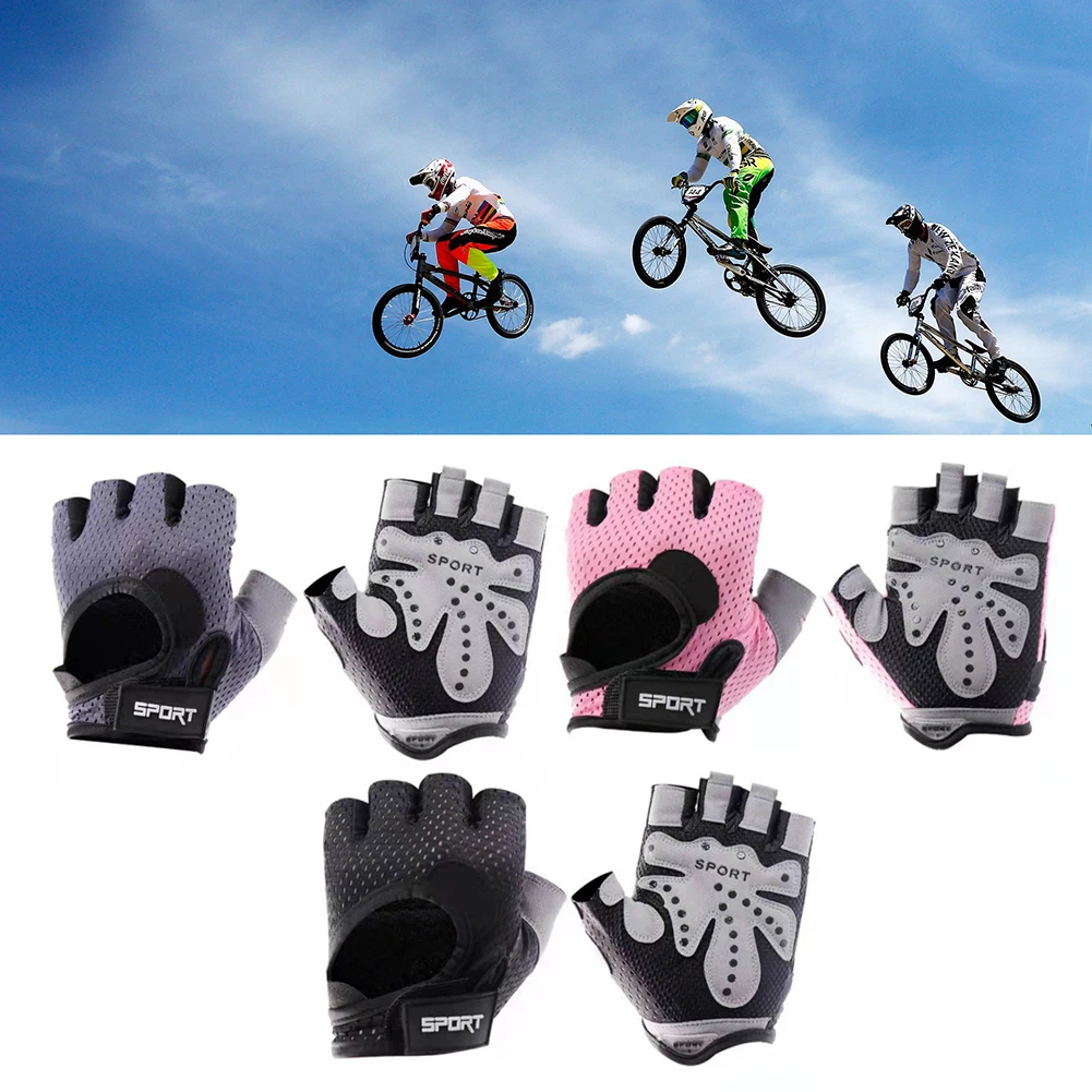 

Silicone Half Finger Men Lady Cycle Weight Lifting Training Bus Driving Gloves Breathable Anti-slip Half-finger Gloves Bike Accs