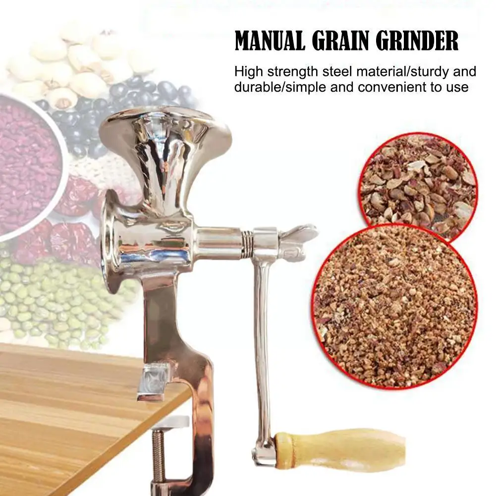 

Manual Grain Mill Stainless Steel Grinder Hand-operated Coffee Grinder For Spice Pepper Corn Coffee Beans Grains D5j0