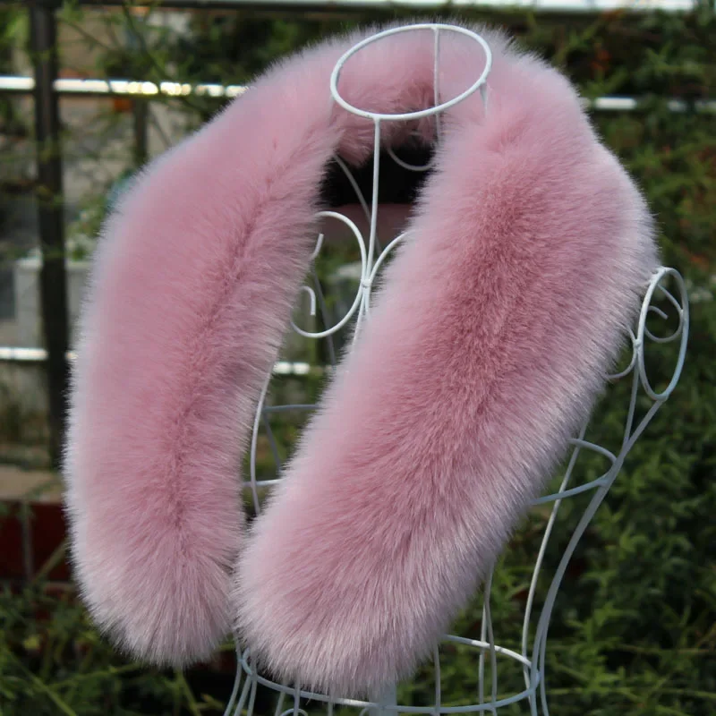 Воротник из искусственного лисьего меха суперпушистые толстые роскошные