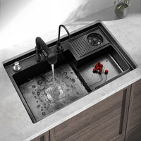 nano stepped sink 304 stainless steel vegetable wash basin high pressure cup washer under the counter basin cafe wine bar 78x48