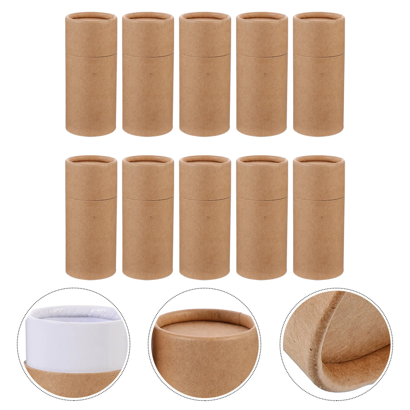 

10 Pcs Paper Gift Boxes Packing Shipping Tube Chap Sticks Your Lips Bulk Round Cardboard Tubes Crafts Essential Oil Bottle