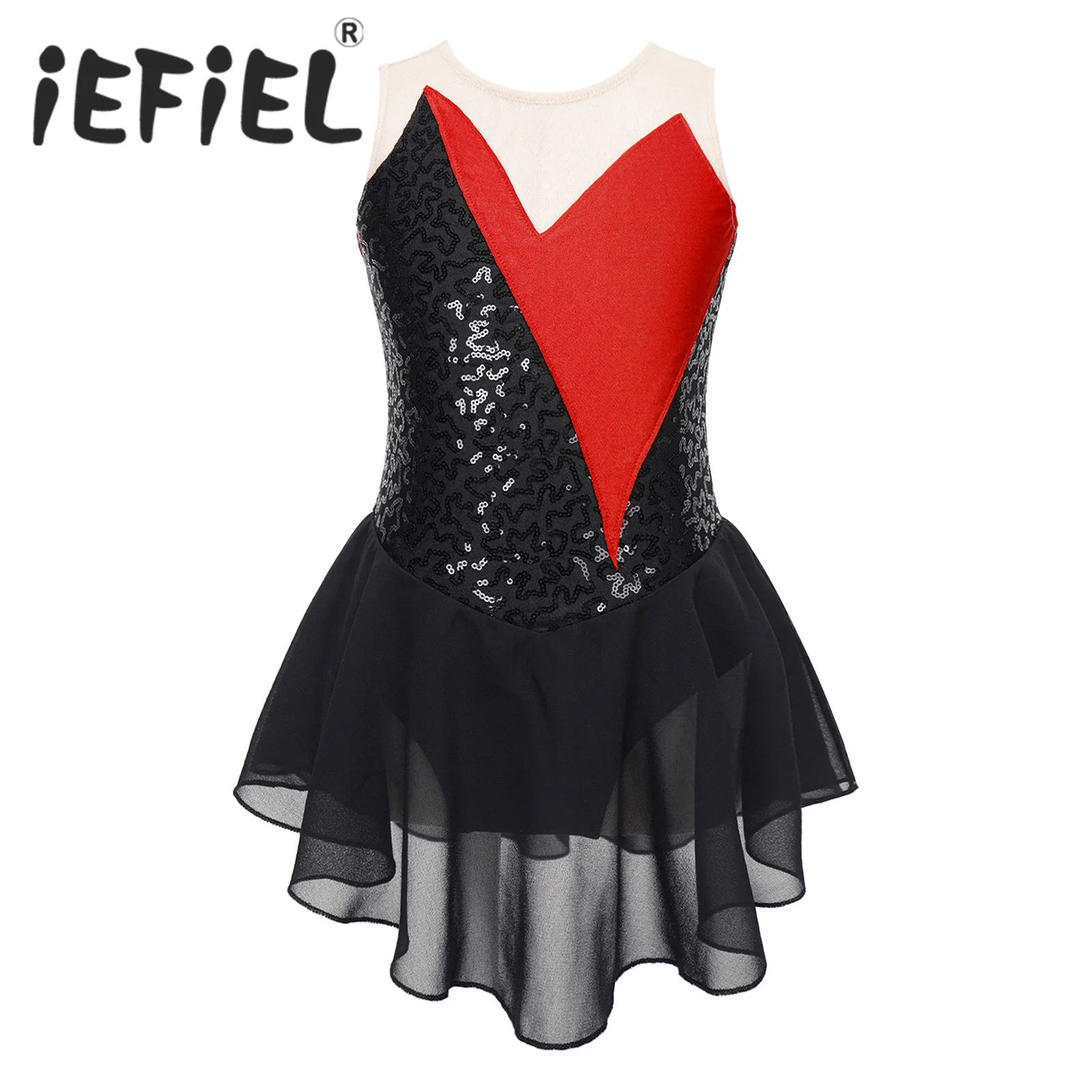 

Детское балетное платье с блестками для девочек, детская гимнастическая одежда для тренировок и танцев, сказочные танцевальные костюмы для фигурок и катания на коньках