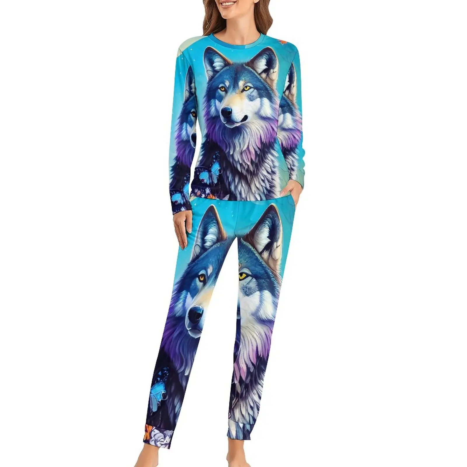 

Женская пижама с цветочным принтом, в стиле ретро