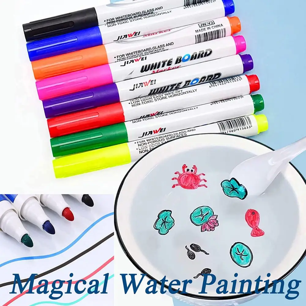 

Education Toys Floating Magic Water Drawing Colorful Mark Pen Whiteboard Markers Magical Water Painting Pen Doodle Pen