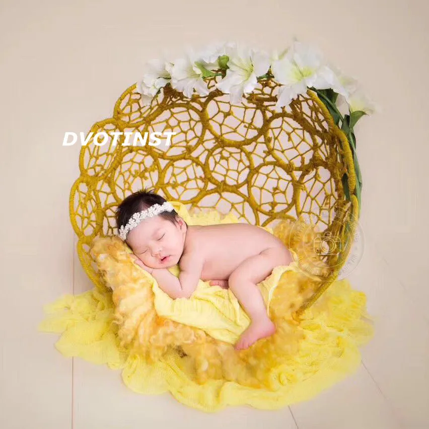 Dvotinst Baby Photography Props Iron Basket Frame Accessory Fotografia Accessories Infantil Toddler Studio Shooting Photo Props