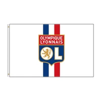 90x150cm lyon flag polyester printed football team for decoration