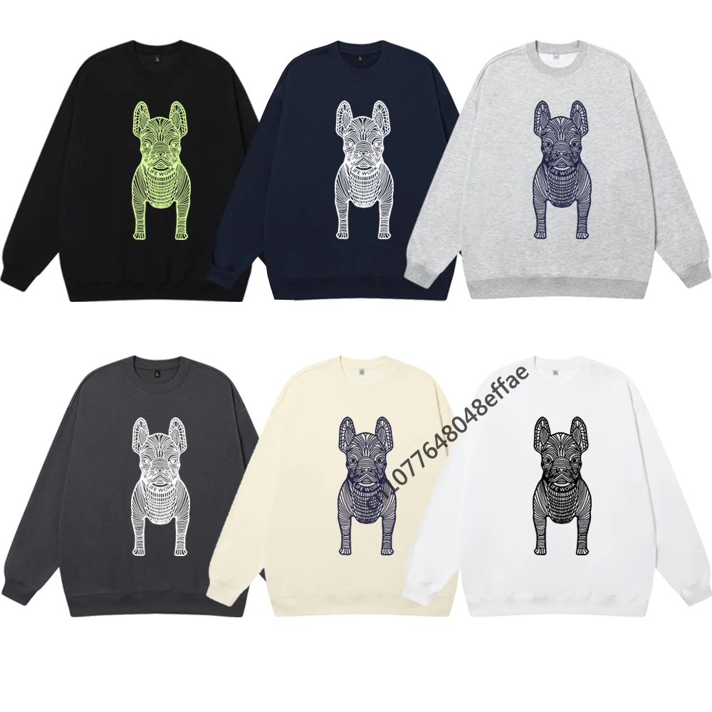 

Korean Luxury spring and autumn lovers Round neck sweater Personalized street trend fashion Hoodies Same style as celebrities