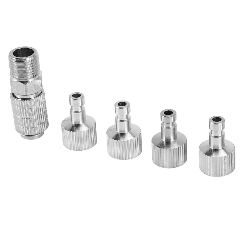

3X Airbrush Quick Disconnect Coupler Release Fitting Adapter With 15 Male Fitting, 1/8 INCH M-F