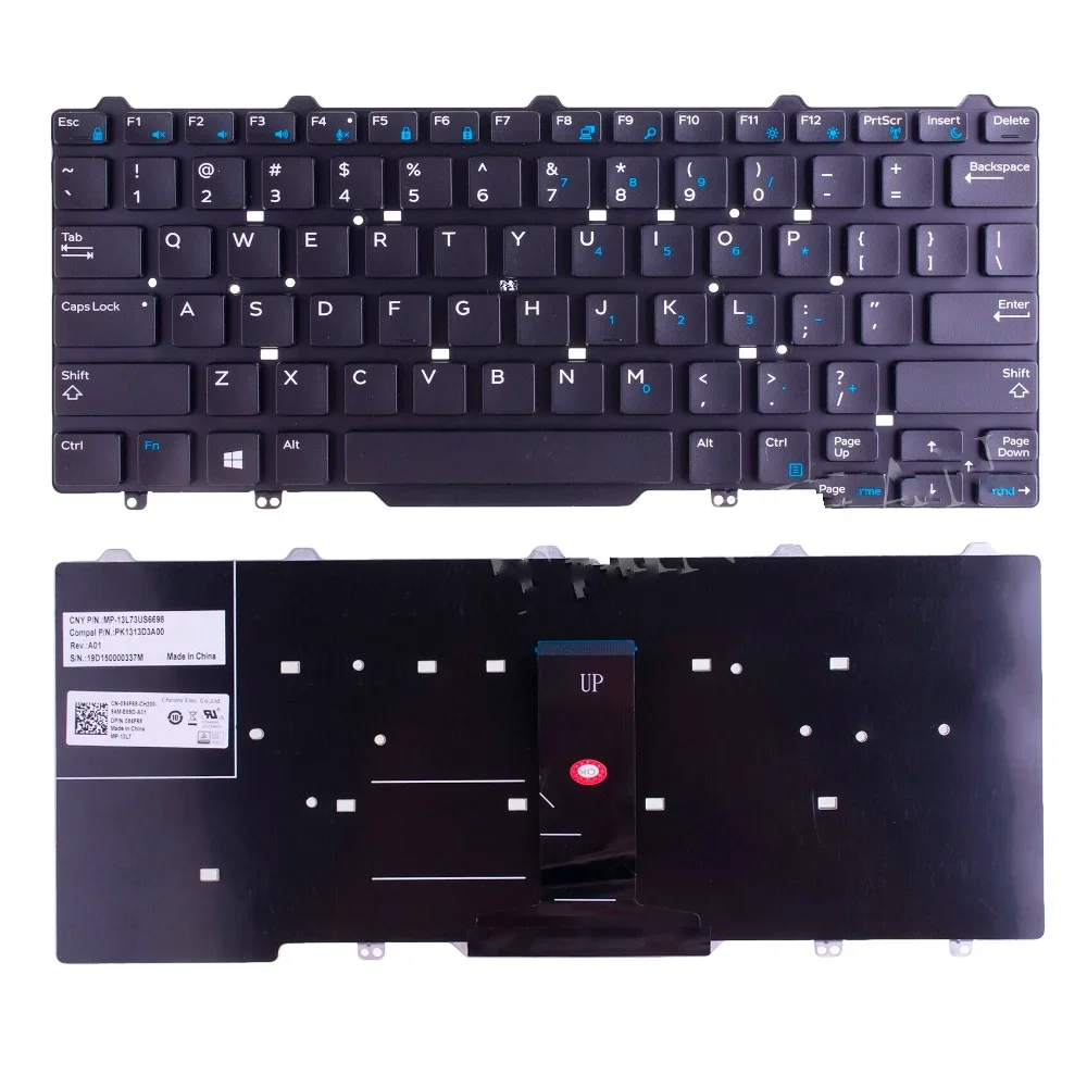 Фото Американская русская клавиатура для Dell Latitude 13 3340 3350 E5450 E5470 E7450 E7470 0XGXRH XGXRH английские клавиатуры для ноутбуков без подсветки №2