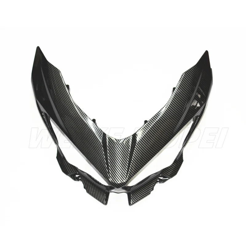 

Углеродное волокно, окрашенный для Kawasaki Ninja400 EX400 2018 2019 2020 2021 2022 передний верхний обтекатель передней фары