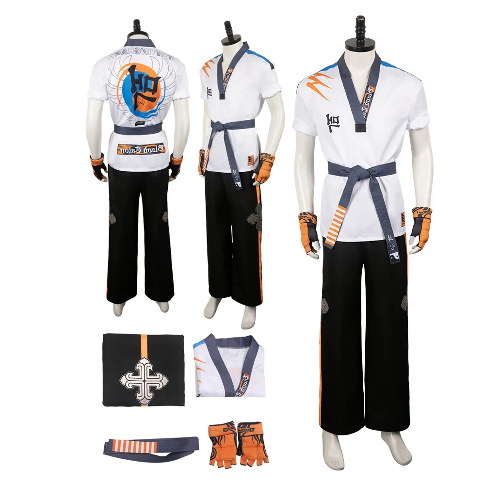 Футболка-брюки Hwoarang для мужчин и взрослых одежда ролевых игр карнавальный костюм