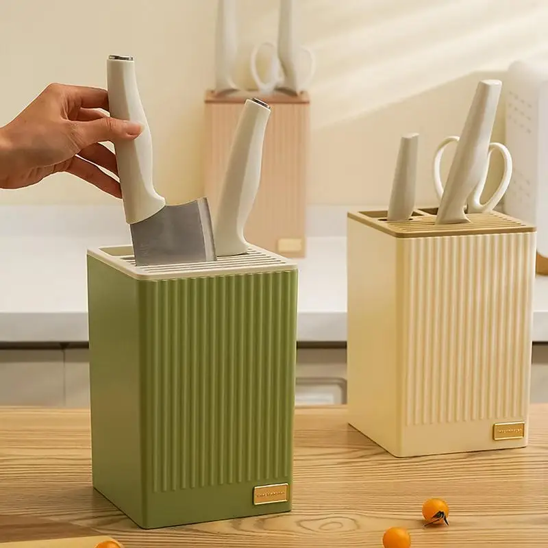 

Kitchen Knives Storage Box High Quality Multifunction Space Saver Organizer Wear Resistant Knife Block Holder For Easy Cleaning