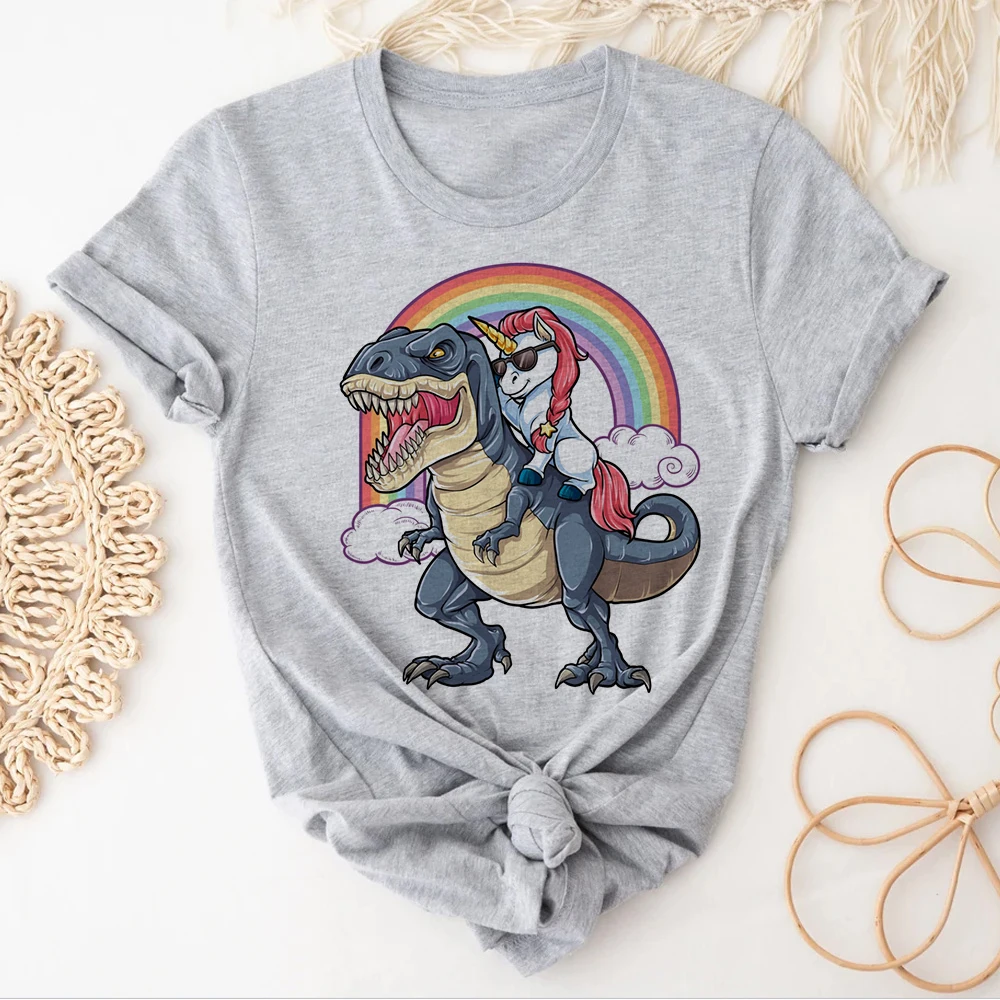 Футболки с изображением динозавра женские японские Молодежные быстросохнущие